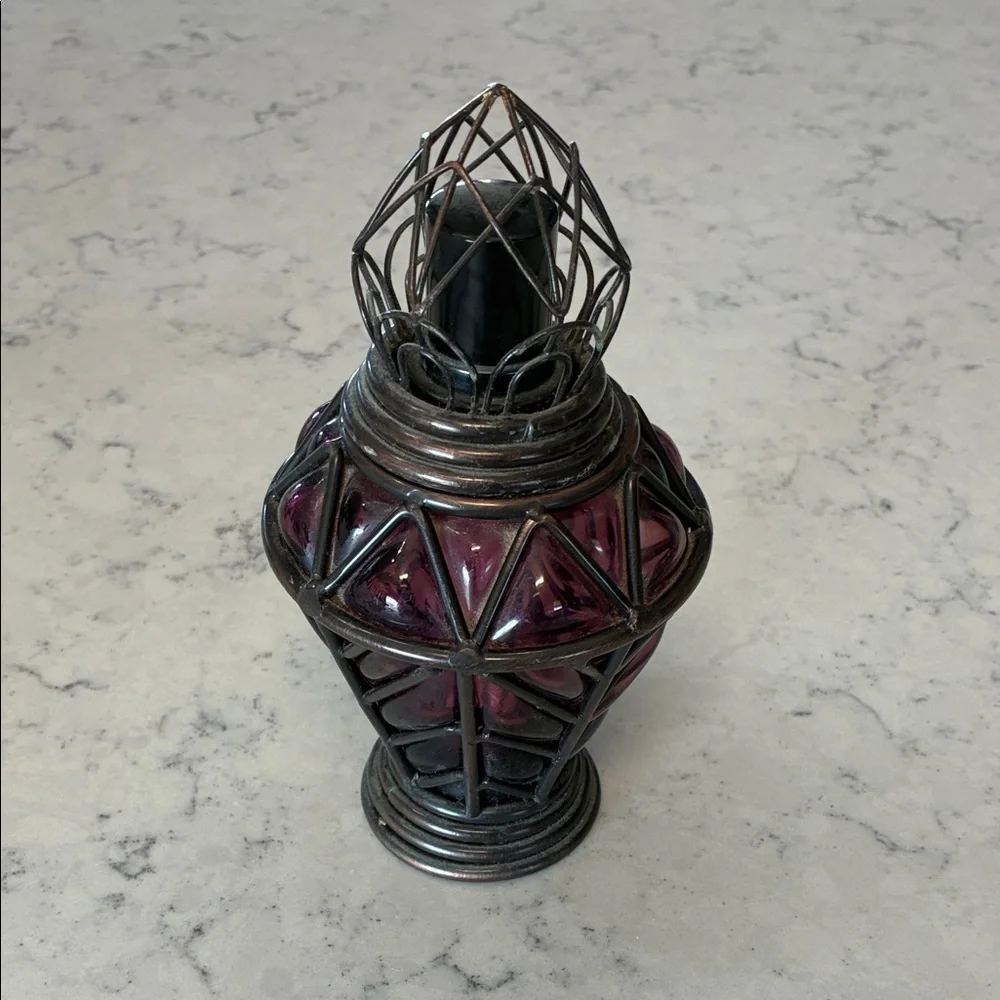 Elegant Purple Glass Lantern